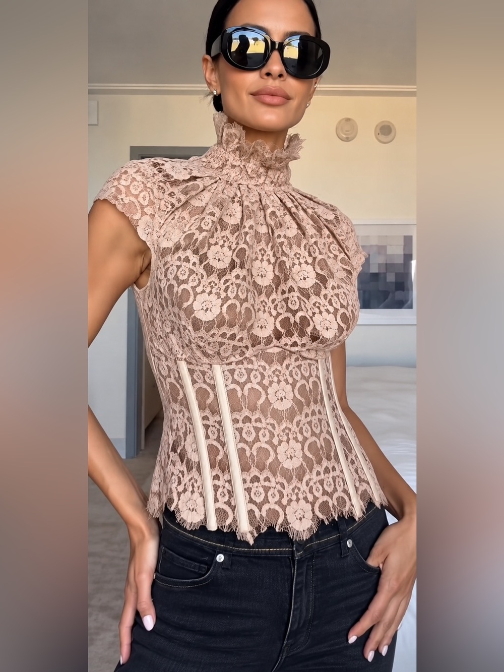 H&M NWT Lace Corset Top - Picture 6 of 9
